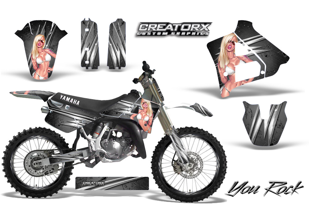 Yamaha YZ125 91-92 Graphics Kit You Rock Silver NP Rims